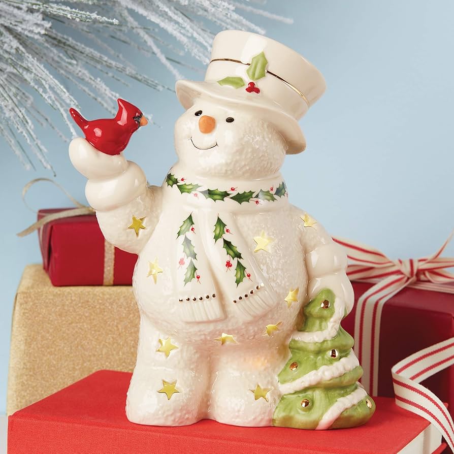Amazon.com: Lenox 879209 Happy Holly Days Light-Up Figurine